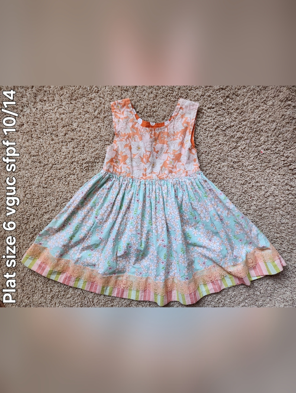 Matilda Jane Peach and Mint Floral Sundress